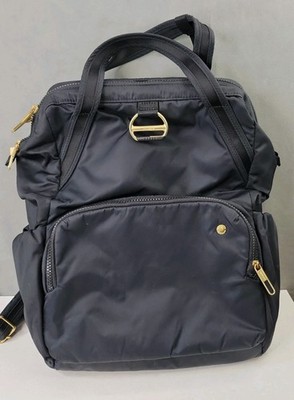 PacSafe Citysafe CX Backpack 20420 Black W/ Pink Lining Travel Anti-Theft RFID