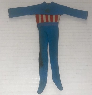 For Restore Mego WGSH Captain America Jumpsuit Outfit Vintage 1970s Replacement