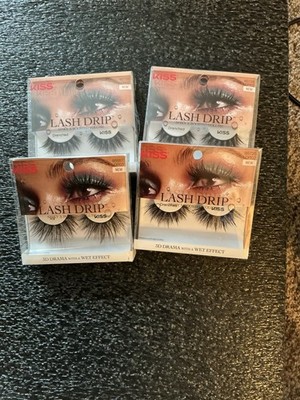 4 Packs KISS Lash Drip Spiky Boosted Volume Eyelashes 3D Drama Mothers Day