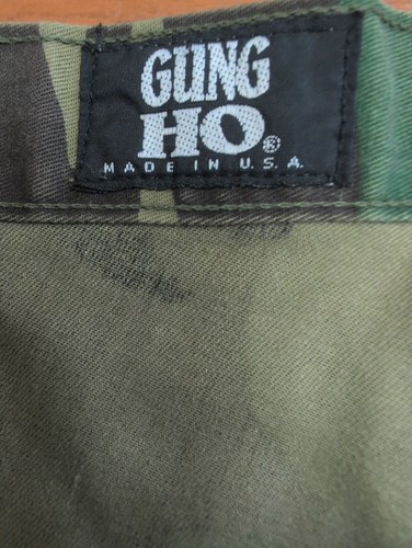 Vintage Gung Ho Pants Mens 31x31 Green Camo Army Military Made In USA 80s 90s - Picture 10 of 16