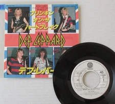 DEF LEPPARD- BRINGIN' ON THE HEARTBREAK 1984 JAPAN 7" PROMO VINYL RECORD 7PP-144