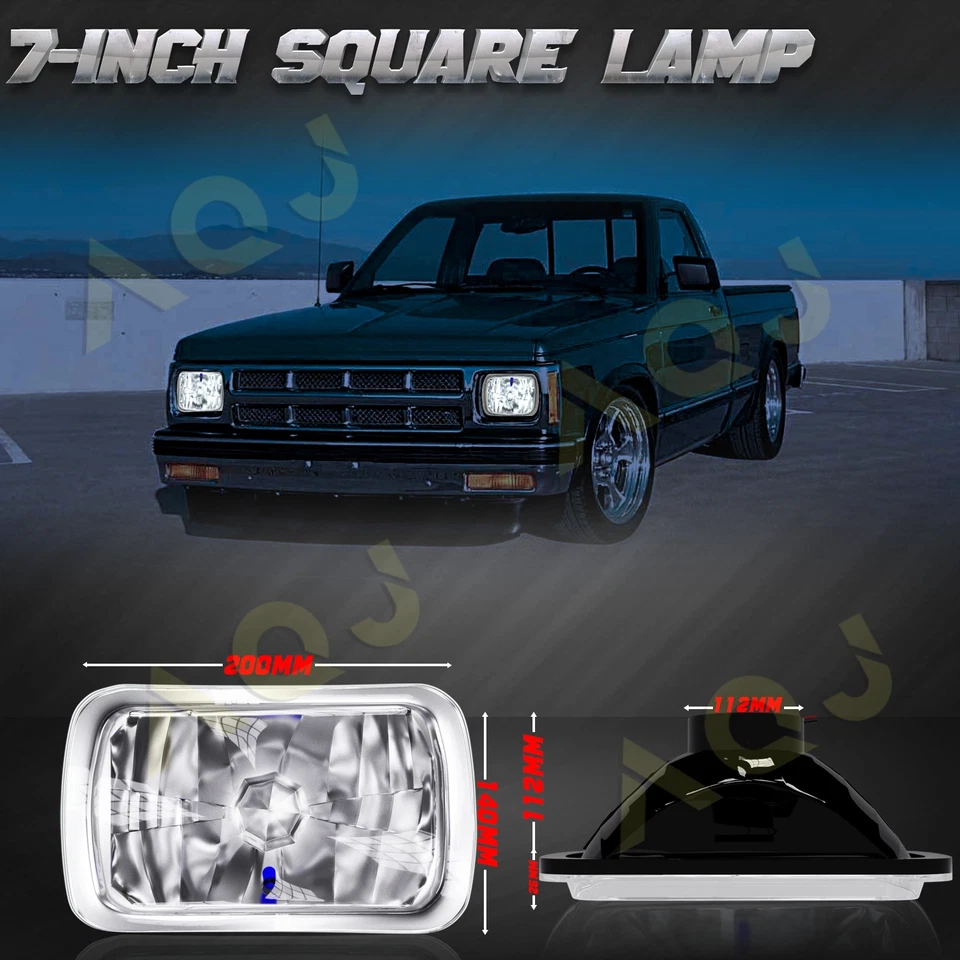 7x6" 5x7 LED Headlights Hi/Lo Lamps For 1981-1986 Chevrolet C10 C20 C30 - Image 2 of 4