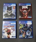 Playstation VR (PSVR 1)  Lot -- Batman Arkham, Doom VFR, Iron Man, & Demo Disc 3