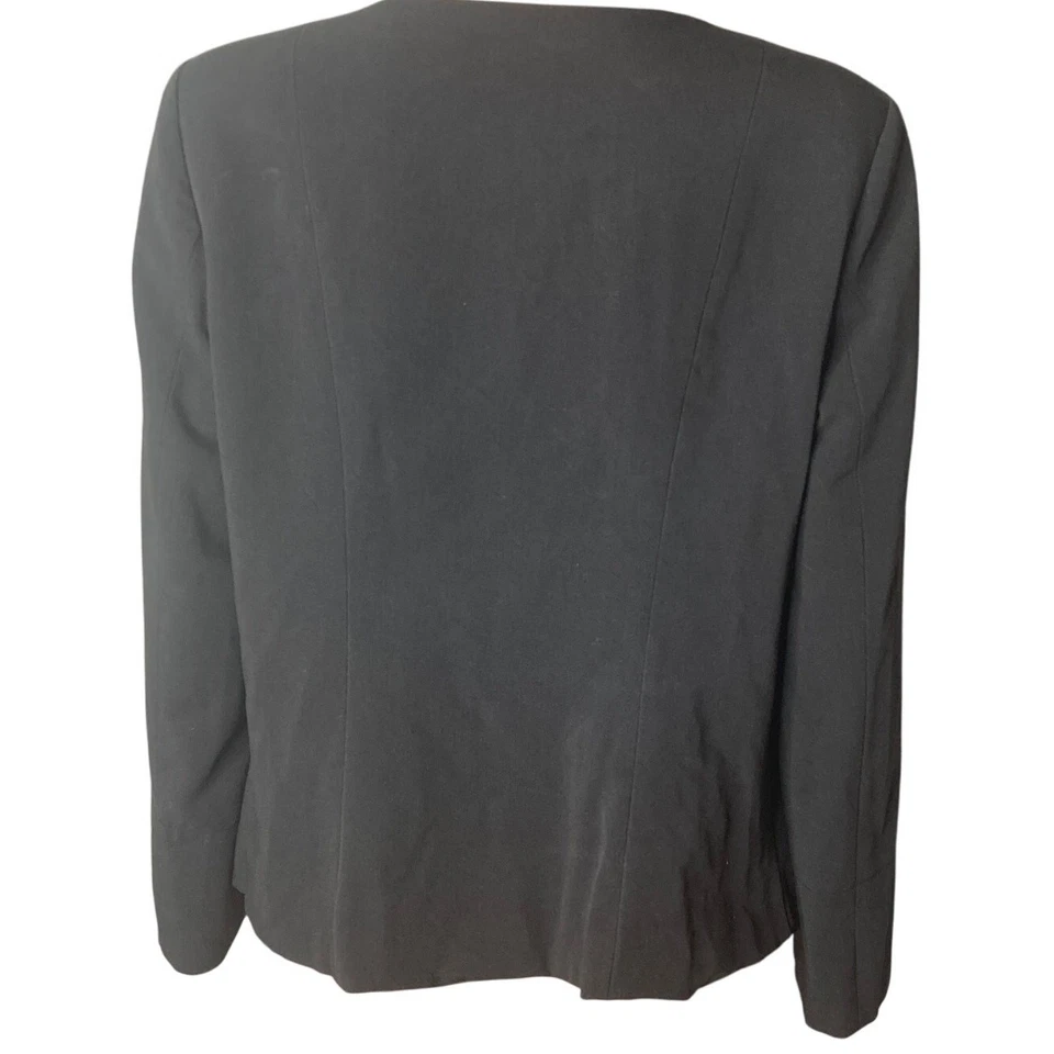 Blazer Jessica Simpson para mujer pequeño frente abierto negro Foto 2 de 4