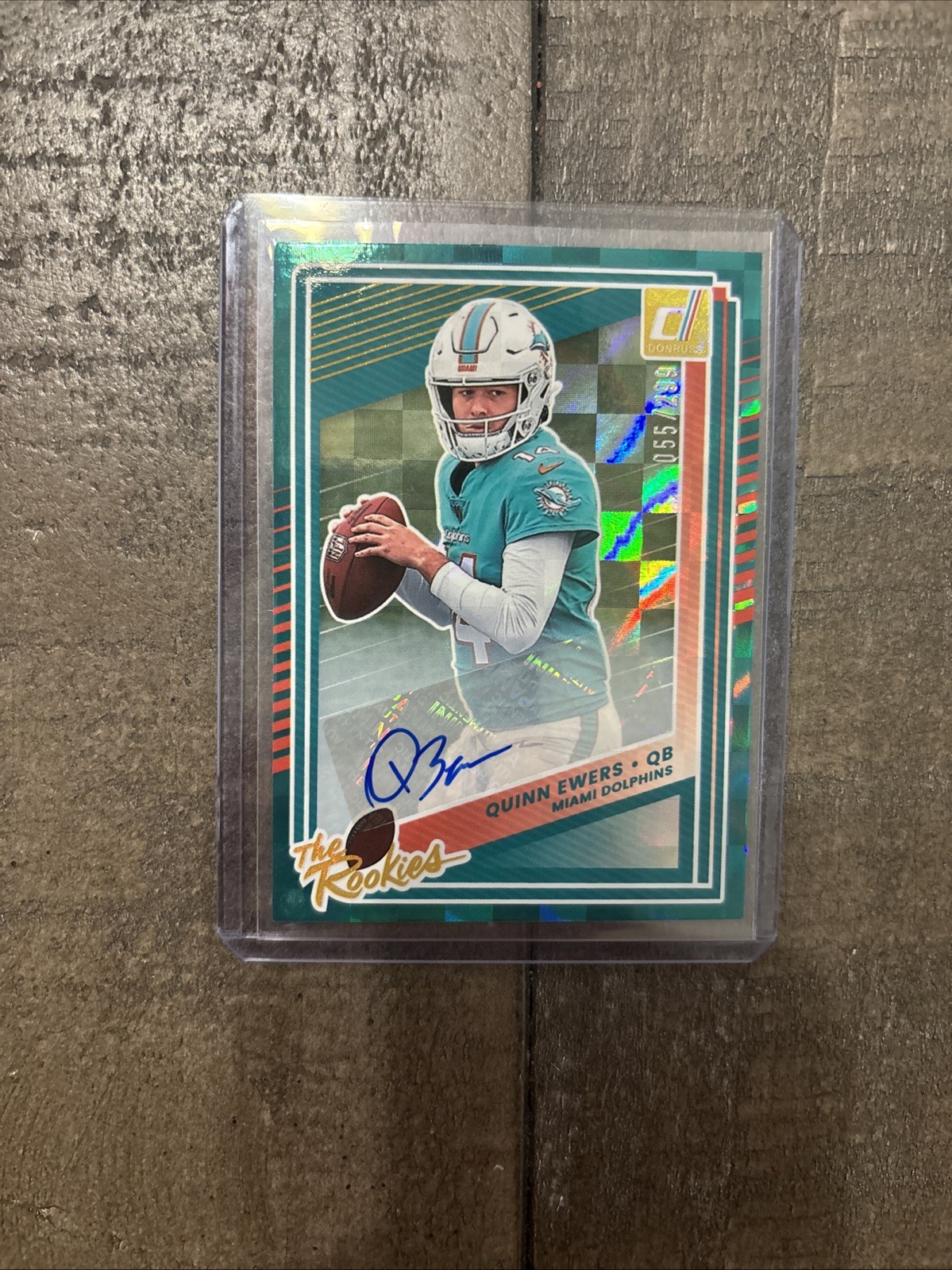 2025 Donruss Quinn Ewers The Rookies Auto RC #'ed 55/299! Dolphins!