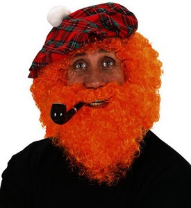 red wig and beard