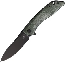 CMB Made Knives Blaze Linerlock Green Micarta Folding D2 Steel Pocket Knife 06G