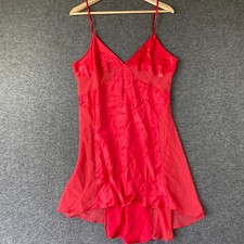 NWT Vintage Y2K Victoria's Secret Lingerie Nightie Nightgown Womens Large L Red
