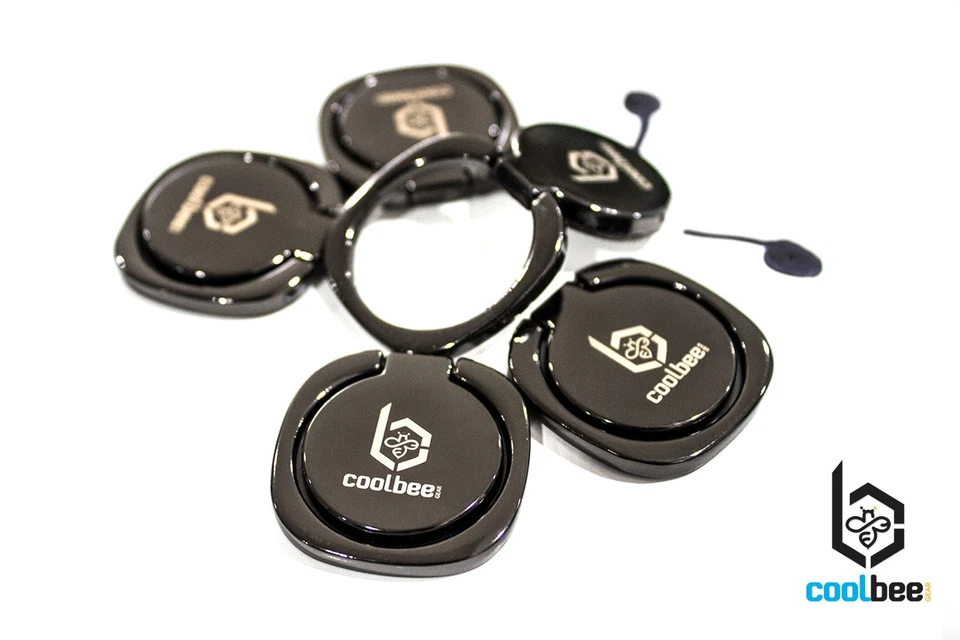 CoolBeeGear Soporte para Teléfono con Anillo para Dedo, Soporte Universal, Giratorio 360 Grados - BK Foto 2 de 4