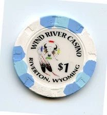 1.00 Chip from the Wind River Casino Riverton Wyoming H&C