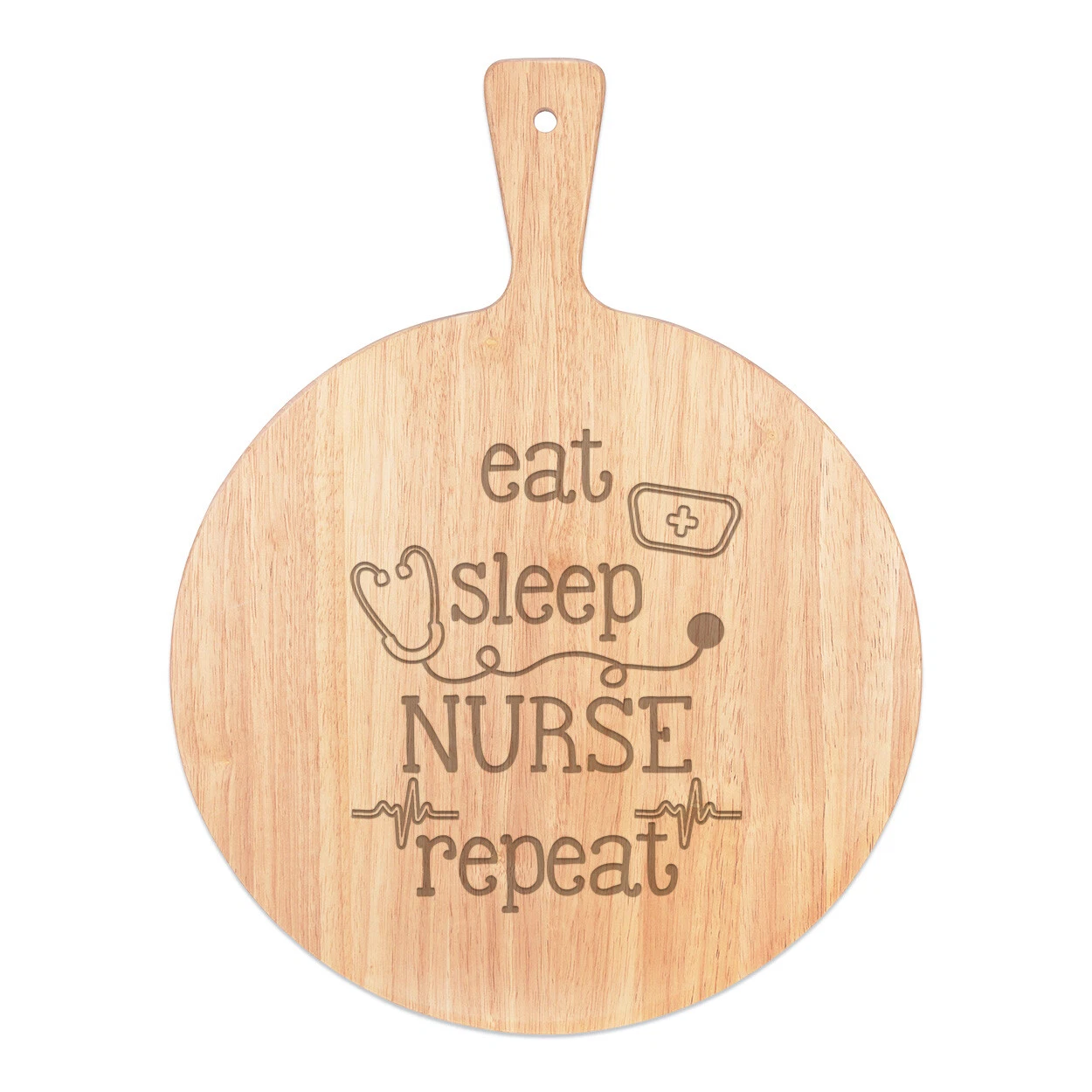 Eat Sleep Nurse Repeat Pizza Board Paddle Wooden Worlds Best Awesome