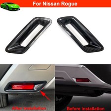 2pcs Carbon Fiber Rear Fog Light Fog Lamp Cover Trim for Nissan Rogue 2021-2024