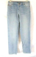 New Peace Love World Ankle Jeans Blue Denim Sz 0 Stretch Light Wash Women CB60J