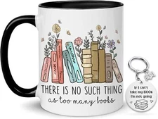 Hyturtle Book Lover Coffee Mug 11oz - There Is No Such Thing - Gifts book 3 