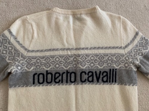 Roberto Cavalli Big Boys S Long Sleeve Soft Wool Knit Winter Sweater Top Shirt - Picture 7 of 12
