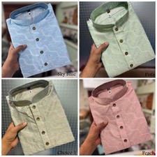 Men's Jacquard Kurta Pajama Set, Wedding Party Wear Kurta Pajama Set SP-AZ