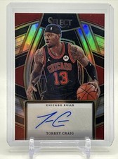 2023-24 Panini Select Signature Selections Torrey Craig SSS-TCP Prizm Auto Bulls