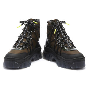 Khaki Platform Hiker Boots Ladies Shoes 