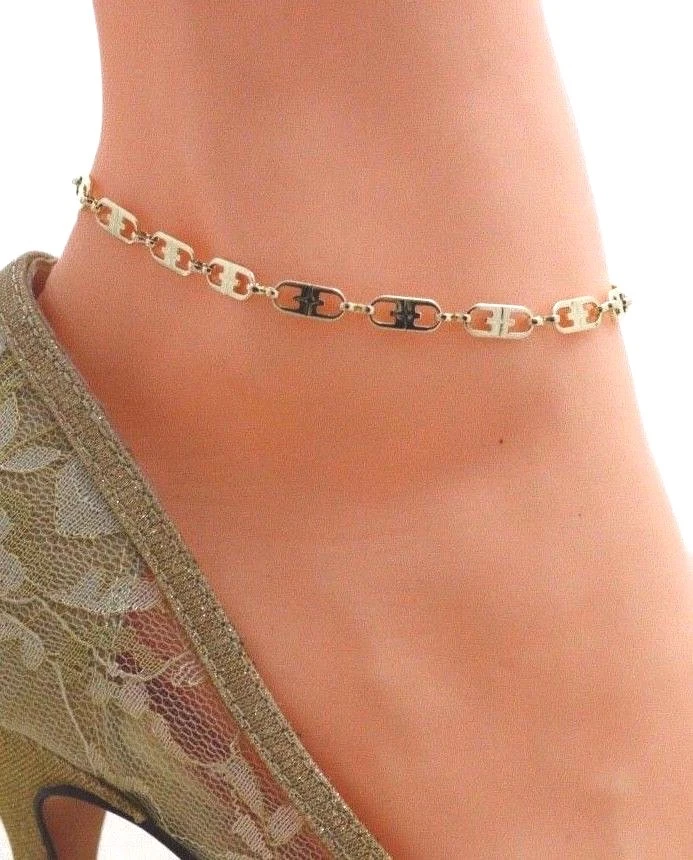 BRACELET CHEVILLE FASHION GUCCI plaqué or 14 carats 9