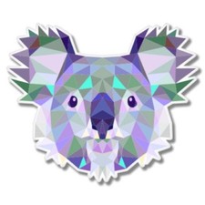 Koala Triangles Geometric Modern Car Laptop Phone Vinyl Sticker - SELECT SIZE