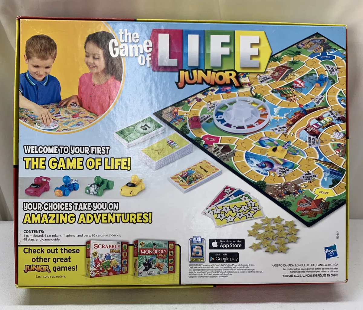 The Game Of Life Junior Classic Family Board game Hasbro For Kids