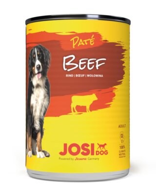 JosiDog Paté Beef (12 x 400 g) | Nassfutter mit Rind | Hundefutter