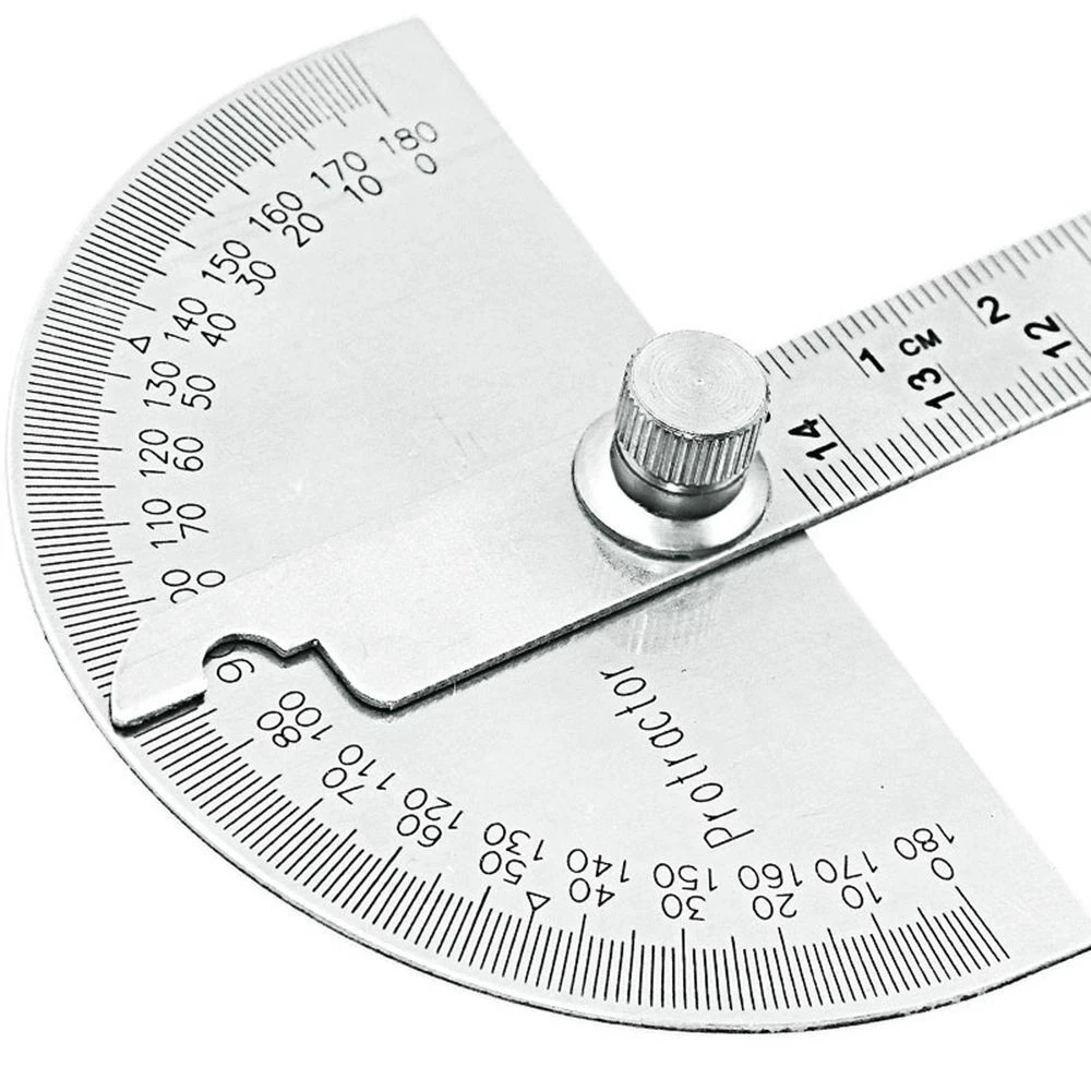 Adjustable Tool Round Finder Measuring Ruler Angle Gauge 180