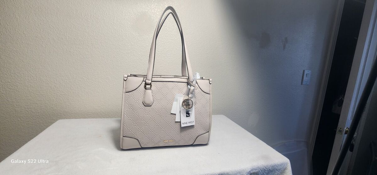 NINE WEST Satchel Medium Handbag Double 3 Compartments NINE WEST Satchel Medium Handbag Double 3 Compartments