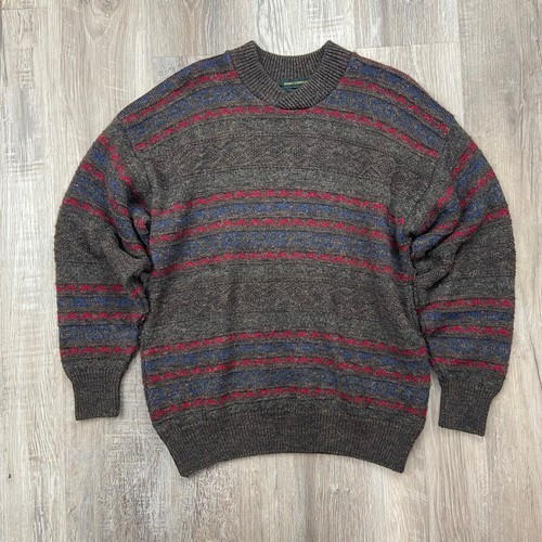Vintage Marks & Spencer Acrylic Mens Medium Sweater Brown EUC
