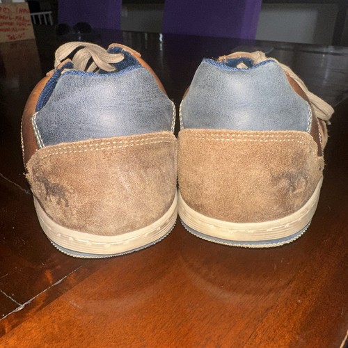 Wild Rhino Crest - Leather Tan Shoes Sneakers Size 41 Pre Loved Used Condition - Picture 3 of 7