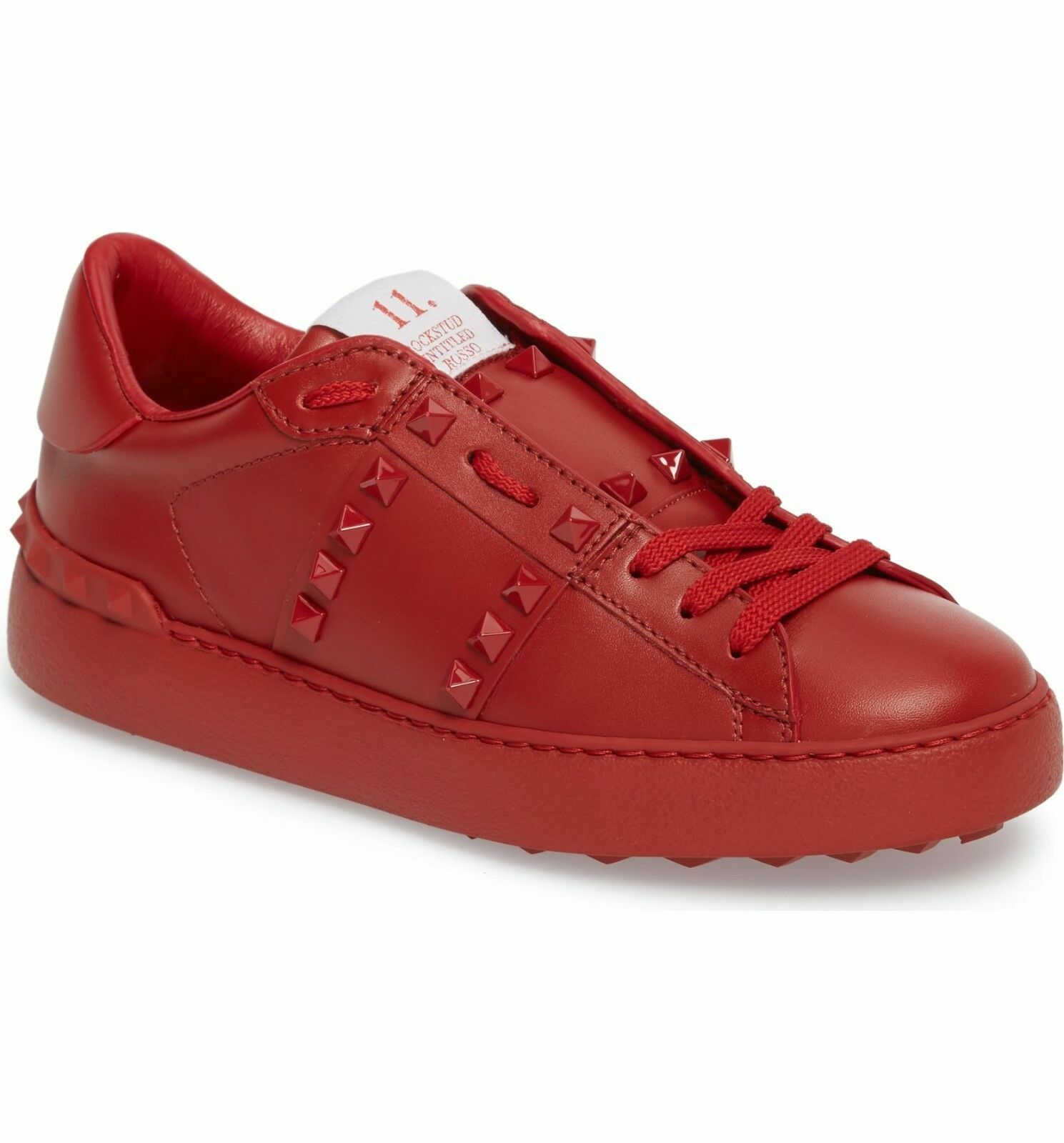 valentino rockstud sneakers red