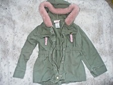 Little Lass 4T Girl Faux Fur Hooded Jacket Only EUC
