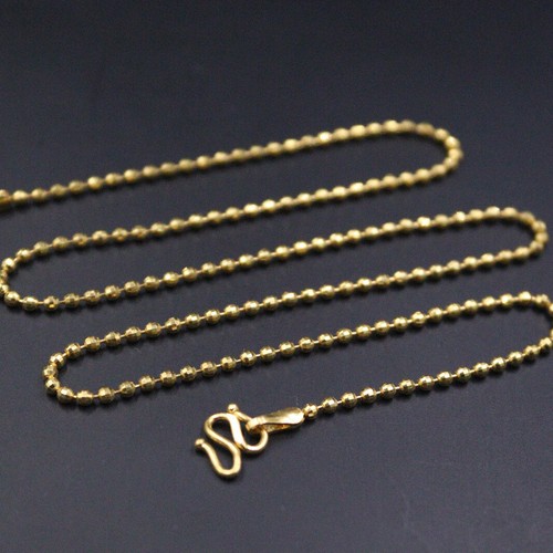 Real 24K Gold Chain For Women Carved 
