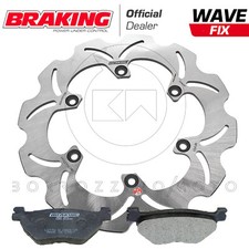 KIT DISCO WF8501 PASTIGLIE FRENO POSTERIORI 868SM1 BRAKING YAMAHA TMAX 500 2002