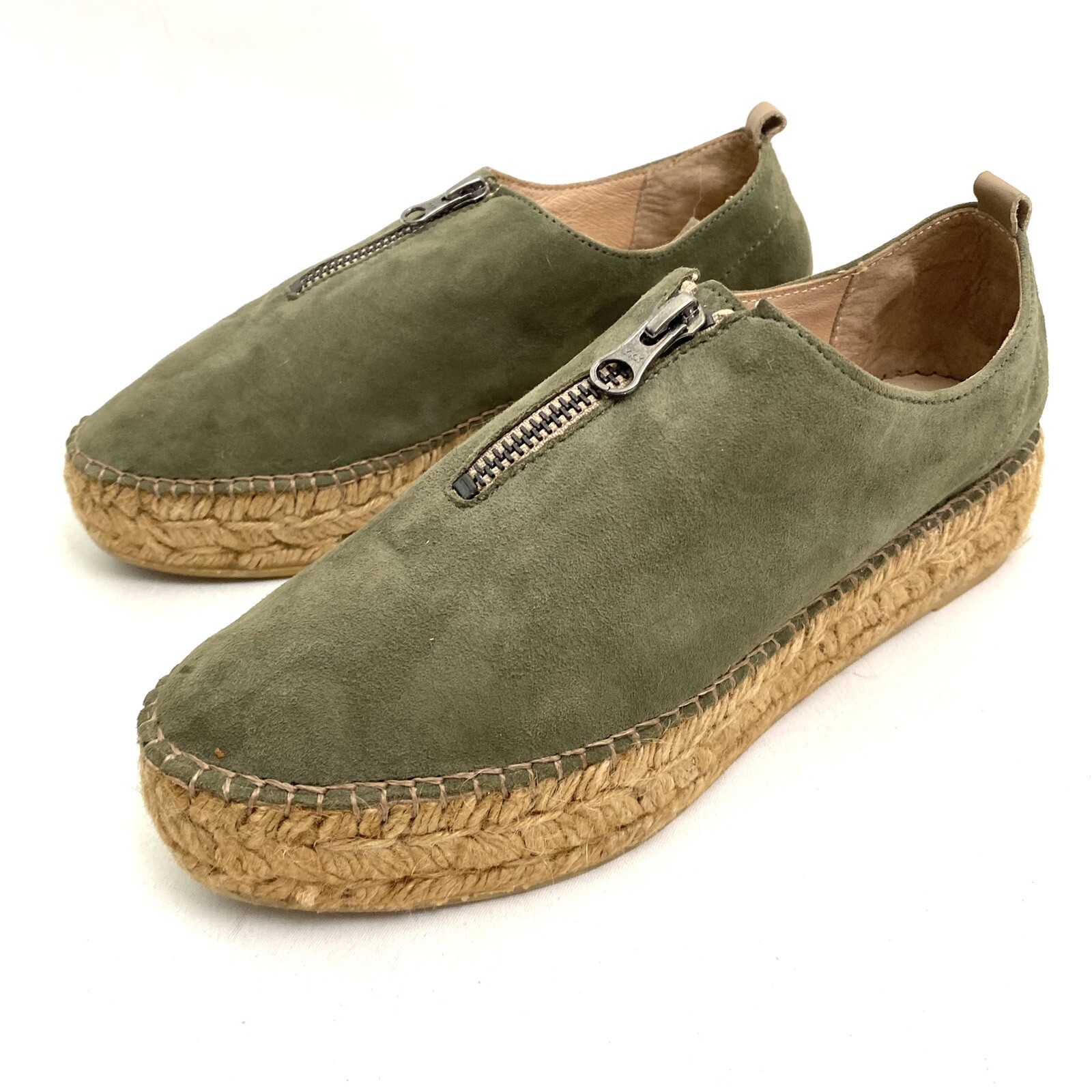 Eric Michael Green Espadrilles Platform Slip On Z… - image 1