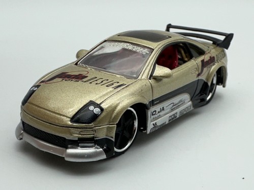 Jada Toys Diecast Import Racer 2003 Mitsubishi Eclipse, Gold, 1:64, Excellent - Picture 2 of 10