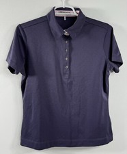 Nike Golf Dri Fit Purple Polo Shirt Short Sleeve Logo Outdoor Athleisure Women M