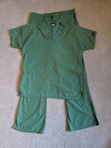 Lime Green Cherokee Workwear Scrubs Scrub Set Women's