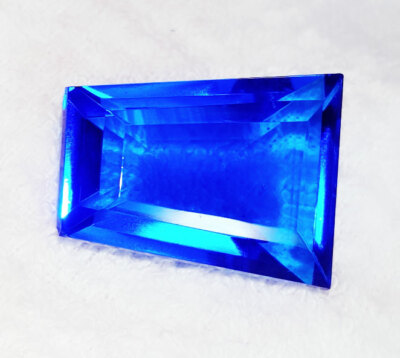 Blue Topaz Loose Gemstone 53.25 Ct Certified Lab Created Transparent Gems eBay
