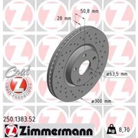 Zimmermann 2X Bremsscheiben Vorne Ø300 Mm BelüFtet Beschichtet FüR Ford S-Max