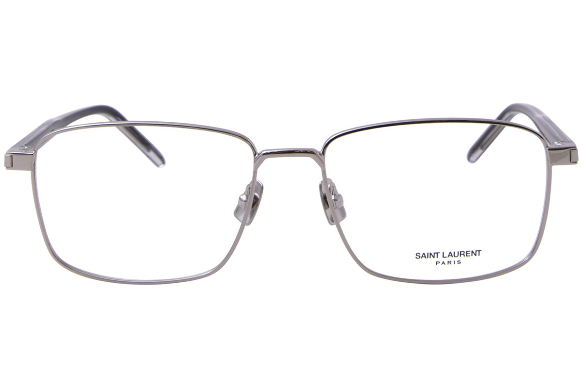 Saint Laurent SL-666 004 Eyeglasses Silver/Crystal Full Rim