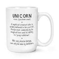 Einhorn Definition 426Ml Groß Becher Tasse - Magischer Groß Lustig