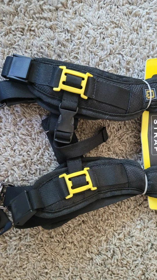 Correa de cinturón de liberación rápida negra de doble hombro para cámara réflex digital Canon Nikon 2 Foto 2 de 4