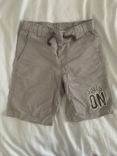 H M Lightweight Boys Grey Cotton Shorts Size 7-8 Years Old