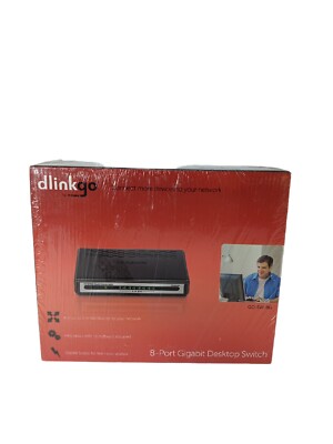 D-Link Dlinkgo 8 port Gigabit Ethernet Desktop Switch GO-SW-8G Easy Set Up