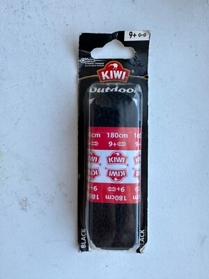 Kiwi Outdoor Schnürsenkel schwarz 180 cm 9+
