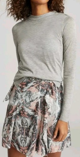 Reiss Ariella Silk Blend Paisley Print Short Skirt UK 4 NEW RRP £135 - Picture 2 of 9