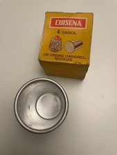 VINTAGE KITCHENALIA CUISENA 4 DARIOL CREME CARAMEL MADELEINES DESSERT MOULDS