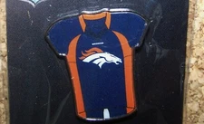Denver Broncos blue jersey lapel hat pin NFL