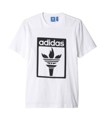 Adidas Originals Trefoil “Fire Torch” T-Shirt White/Black Men's